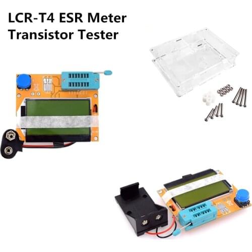 LCR-T4 ESR Meter Transistor Tester Diode Triode Capacitance SCR Inductance For MOMOS/PNP/NPN LCR 12864 LCD Screen Tester