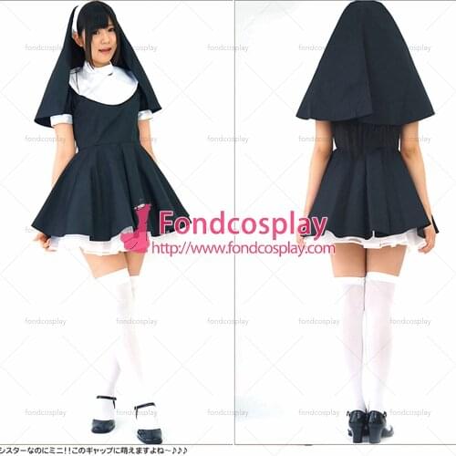 Sissy maid satin dress lockable Uniform cosplay costume Tailor-made[G2224]
