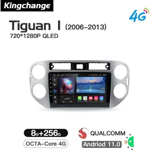Kingchange Android 11 Car Multimedia Player For Volkswagen Tiguan 1 2006 - 2016 Radio Stereo GPS Octa-Core Navigation