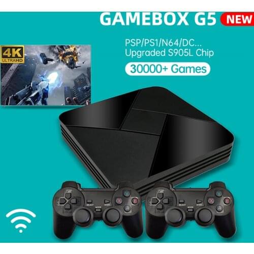 POWKIDDY G5 S905L Video Game Console WiFi 4K HD Retro TV Box Mini Game Box Emulator Built in 10000/15000 Games For PS1/N64/DC