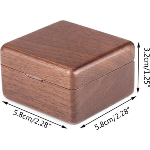 Wedding Ring Box Engagement Ring Bearer Box Wooden Double Ring Box Decorative Jewelry Box Rustic Decor Box