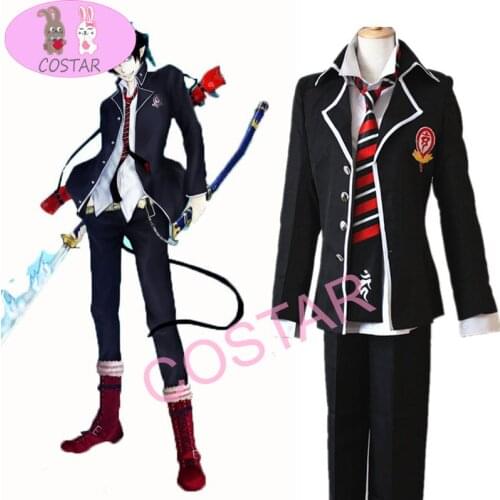 COSTAR Anime Ao no Exorcist Cosplay Blue Exorcist Rin Okumura Cosplay Costume School Uniform Men Suits Outfits Halloween