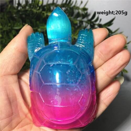 Angel Aura Selenite Crystals Quartz Gift Chakra Healing Natural Gemstones Tortoise Ornament For Home Decoration Craft Collection