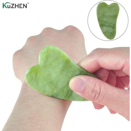 Natural Jade Stone Guasha Board Massage Tool SPA Therapy Gua Sha Massager Antistress Body Care Scraping Board 4Styles