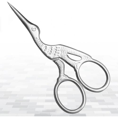 Crane scissors silver coated high quality bird shape antique scissors stainless steel vintage design mini scissors