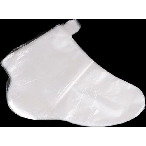 100pcs Disposable Foot Cover Transparent Film Foot Cover For Pedicure Prevent Infection Remove Chapped Foot Covers
