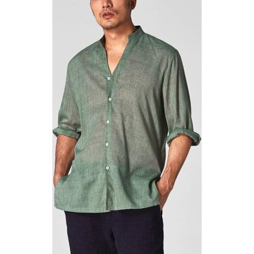 Solid Color Cusual Mens Shirts Mid Sleeve Single-breasted Elegant Pullover Topwear Mens Summer Clothing XXXXL Streetwear A719