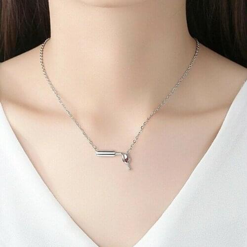 Summer heart Red Wine Bottle Cup Clavicle Chain Necklace for Women New Trendy Jewelry Accessories