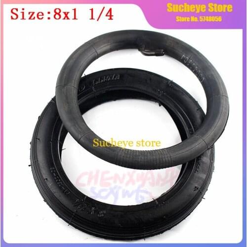 High Quality 8X1 1/4 Pneumatic Tire Inner Tube and Outer Tyre for Mini Electric Scooter Baby Carriage Wheel Replacement Parts