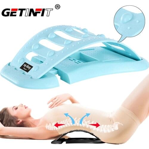 Getinfit Adjustable Back Massager Stretcher Equipment Fitness Lumbar Support Relaxation Spine Pain Relief Corrector