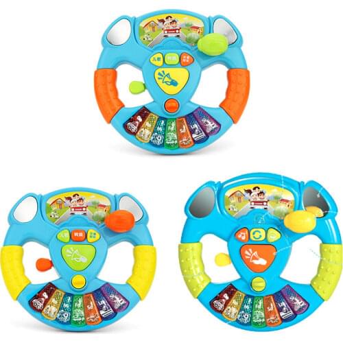 Promotion Toy Musical Instruments For Kids Baby Steering Wheel Musical Handbell Developing Educational Toys For Children Gift