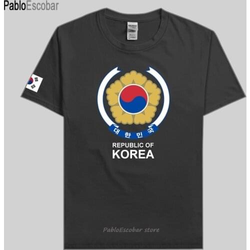 Republic of Korea South t shirt man KOR jerseys t-shirts nation team 100% cotton meeting tops fans tees Korean flag