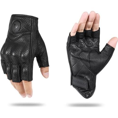 Retro Motorcycle Glove Genuine Leather Motocross Protection Guantes Moto Off Road Gloves Men&Women