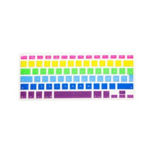 Swedish Rainbow Silicone Keyboard Cover Skin Protector for MacBook air Pro 13 15 17 A1278 A1398 UK Standard