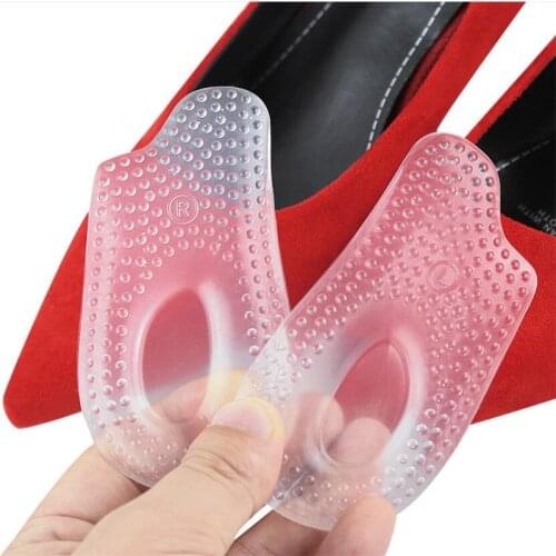 1Pair Soft Silicone Gel Insoles Heel Cushion Soles Pain Relief Protectors Spur Support Shoe Pad Feet Care Heel Massager Insoles