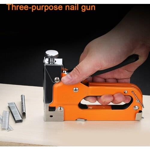 3 in 1 Door/T/U Type Heavy Duty Manual Nail Stapler Wood Hand Door Framing Finish Furniture Carpenter степлер строительный