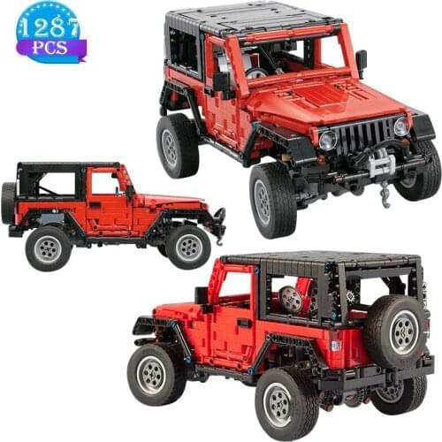 Technical Building Blocks Toys Simulation House Place Famous Diy Off-road Car Model Bricks Children Toys Birthday Gift for Boys