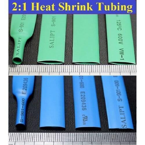 Dia 11mm Heat Shrink Tubing 2:1 Polyolefin Insulation Thermal Cable Sleeve Insulated Wire Protector Wrap DIY Connector-5/10M