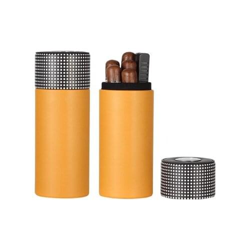 Cohiba cigar tubes Cigar tube portable cigar box cedar wood cigar moisturizing jar Can hold 5 cigars
