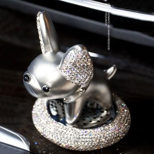 Car Interior Decoration Decoration Cartoon Cute Pet Personality Car Perfume Diamond Car Center Console Accessories