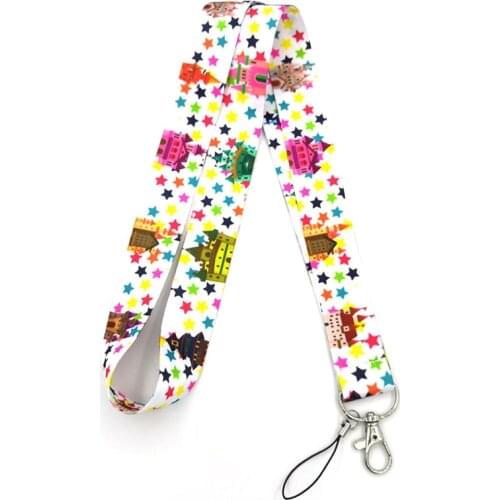 Castle vintage 90s girls DIY women kids Neck Lanyard keychain Mobile Phone Strap ID Badge Holder Rope Key Chain Keyring cosplay