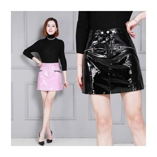 2018 New Fashion Genuine Sheep Leather Skirt K4