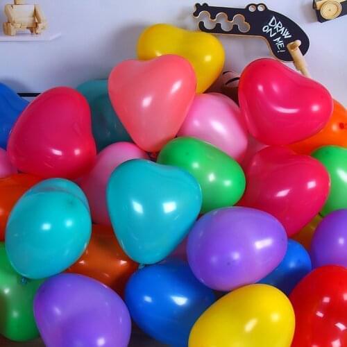 50pcs Red Pink White Love Heart Shaped Latex Balloons Wedding Helium Valentines Day Gifts Birthday Party Inflatable Balloons