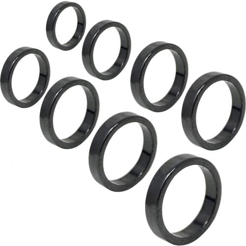 7Pcs Hematite Rings Mix Sizes Rings Set That Absorb Negative Energy And Break Natural Hematite Magnetic Ring Unisex Balance Root