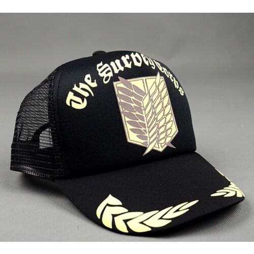 Anime Attack on Titan Baseball Cap Casual Hip-hop Mesh Hat for Outdoor Activities