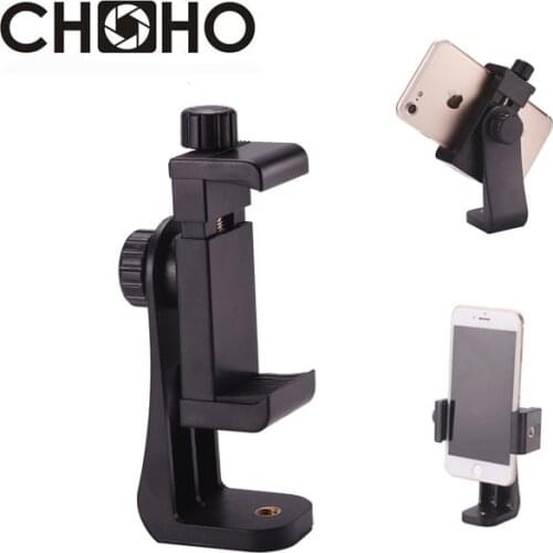 Phone Holder Adapter Rotation 1/4" Screw Tripod Self Stick Big Holder Stander for Cellphone Iphone X XS 8 7 Plus Samsung Huawei