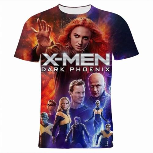 Super Hero Marvel X-Men Men T-shirt Fashion Summer 3D Print Cool Children Tee Shirts Short Sleeve Women Clothes