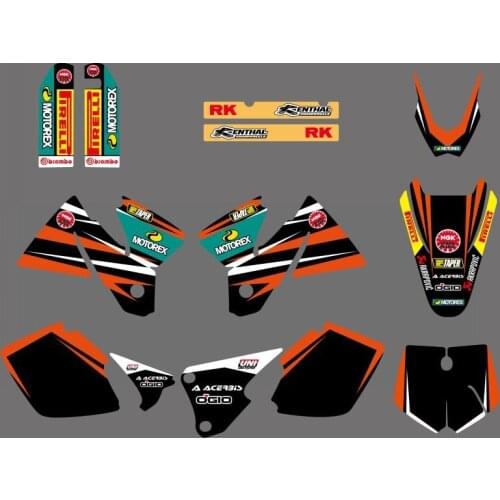 Motorcycle Team Graphic Decal Sticker For KTM SX 125 250 380 1998-2000 SX 400 520 2000 MXC 200 250 300 380 1998-2002