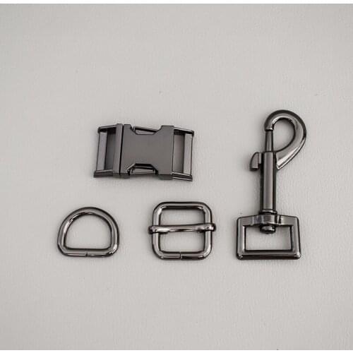 50 Suit （Metal Buckle+Adjust Buckle+D Ring+Metal Dog Clasp/Set) Metal Buckle Safety Clasp DIY 20mm Collar Sewing Accessories