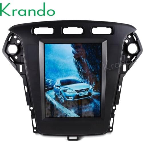 Krando Android 8.1 4+64G ram 10.4" Tesla Vertical screen for FORD Mondeo S-Max 2011-2013 car radio navigation audio player
