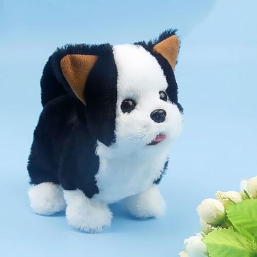 Cute Interactive Dog Toys Electronic Pets Robot Dogs Bark Stand Walk Electronic Alaskan Toys For Kids
