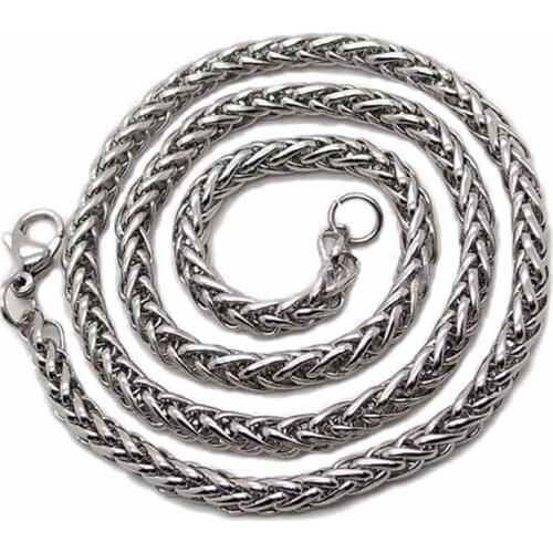 Fashion Jewelry Stainless Steel Necklaces for Men Women Keel Chain Choker Necklace 3mm