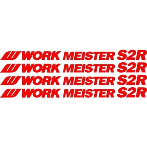 For x8 WORK meister S2R Wheel rim decals jdm ,drift, RWB,hellaflush,various colours