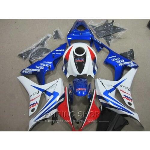 White blue For Honda fairings cbr600rr 2007 2008 CBR 600RR 07 08 free EMS Fairing kit GO15