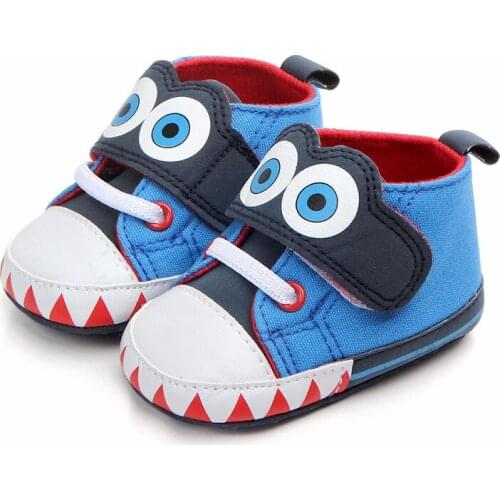 New Baby boy girls First Walkers Spring Cute casual Shoes Big Eyes Pattern Soft Sole Anti-slip Crib Shoes