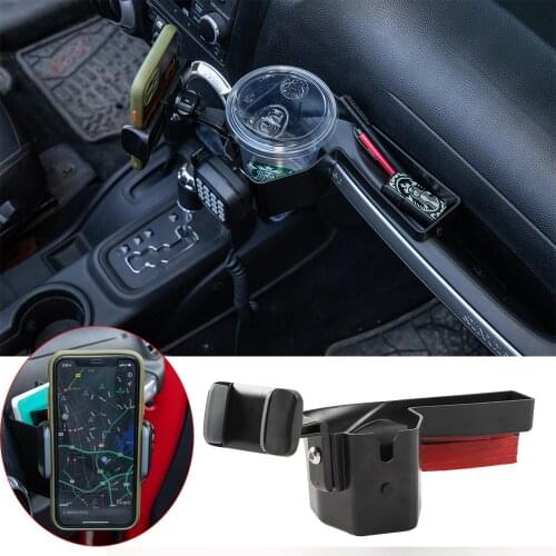 Co-pilot Armrest Mobile Phone Holder Stand Bracket Cell Phone Mount Fit ForJeep Wrangler JK 2011-2017 Car Accessories Interior