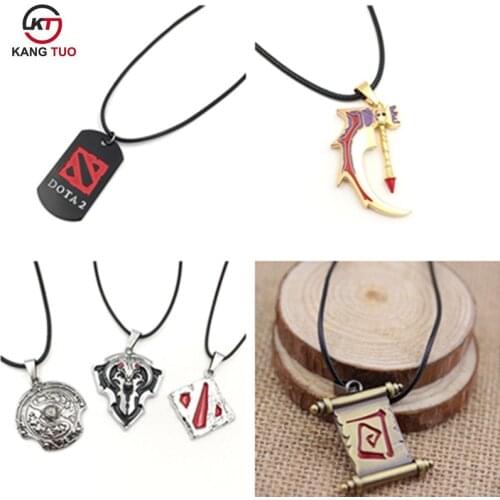 Hot Game Dota2 Transfer Scroll Champion Shield Immortal Shield Vanguard Shield Necklace Of Game Logo Series Choker Gifts