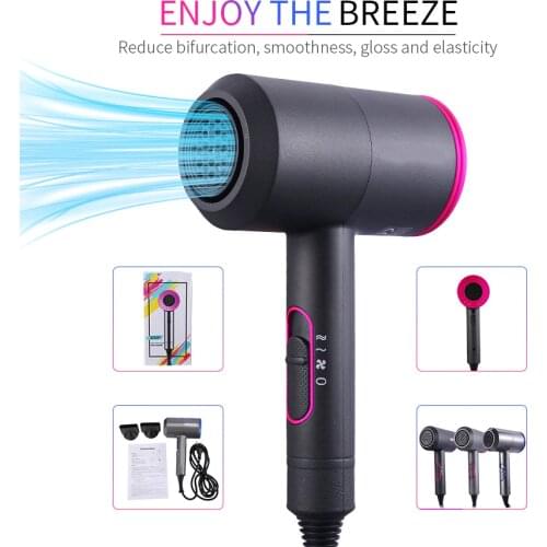 2000W Professional Salon Hair Dryer 2 in 1 Hot Air Brush Hair Dryers Negative Ionic Hair Blow Dryer Strong Wind Hot Dryer