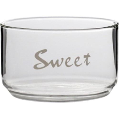 Transparent Bowl Letter Salad Noodle Rice Ramen Soup Glass Cup Cutlery Dinnerware Restaurant Kitchen Tableware