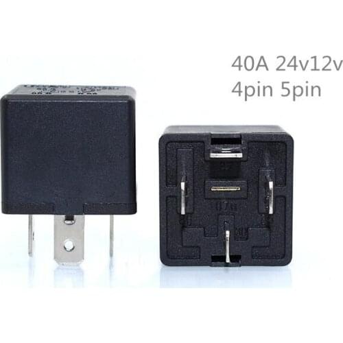 5 Sets 12v24V 40A high quality Auto Relay With Iron Bracket Air Conditioning Fan Distance Light Horn Automotive Relay