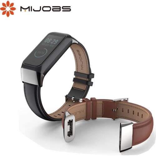 Mijobs Leather Strap for Huami Amazfit Cor 2 Smart Band Milanese Wrist Strap Bracelet for Amazfit Cor 2 Smart Wriststrap