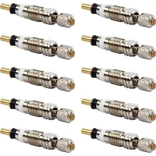 10pcs Silver Detachable Valve Core Replacement for Bicycle Road Bike Valve Core French Air Pump Valve Cycling Accessories