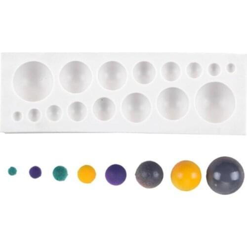 Ball Beads Shape Silicone Mold Sugarcraft Cookie Cupcake Chocolate Baking Molds Fondant Cake Decorating Tools Round Moulds