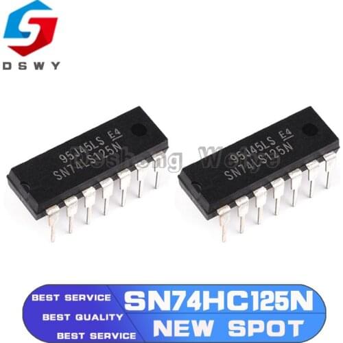 10PCS SN74HC125N DIP14 SN74HC125 DIP 74HC125N 74HC125 DIP-14 MC74HC125AN HD74HC125P TC74HC125AP