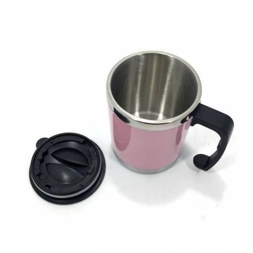 Steel thermos cup tea coffee thermos mug black red pink cups 400 ml