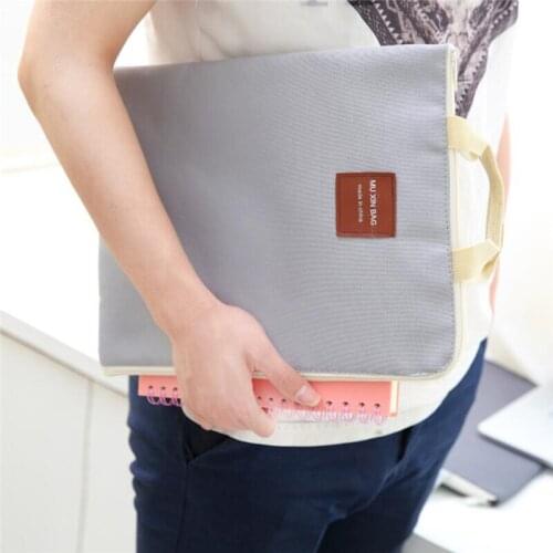 Documents Bag A4 File Folder With Dual Buckles Filing Bag Waterproof Paper Organizer Office School Stationery Supplies